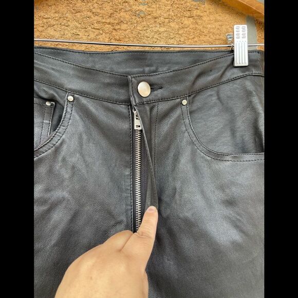 Lovers + Friends Leather Kick Flare leather pants small - Picture 5 of 14